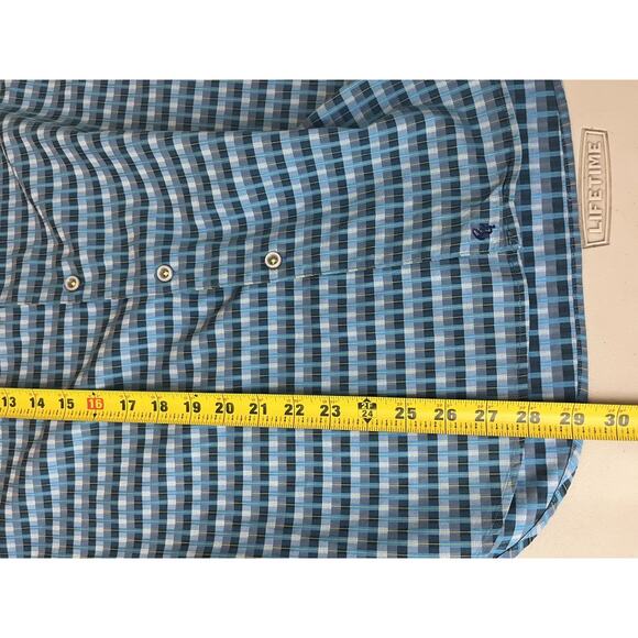 Robert Graham Check Plaid Resort Retro Classic Shirt L Flip Cuff Preppy Vacay - Picture 12 of 14